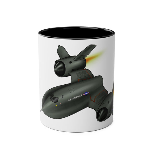SR71 Blackbird USAF Two-Tone Coffee Mugs, 11oz