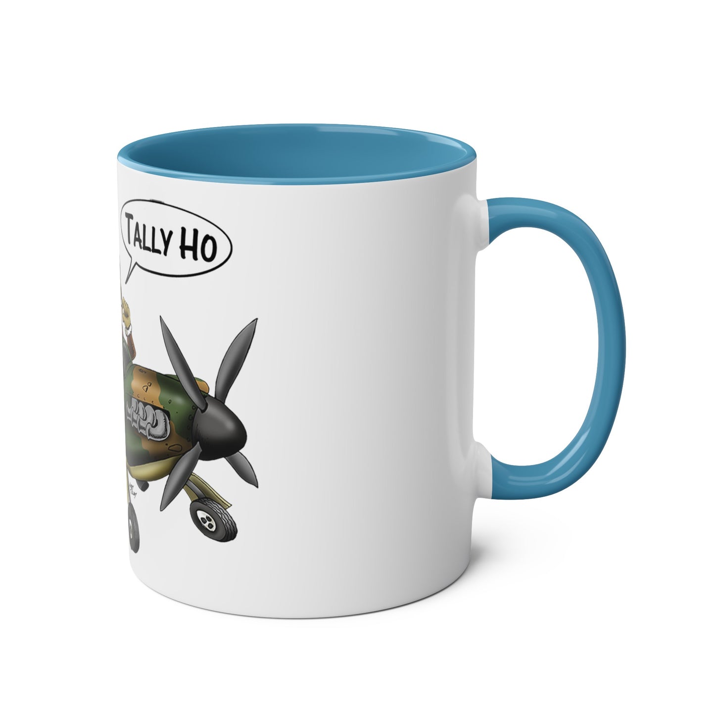 Tally Ho Spitfire Two-Tone Coffee Mugs, 11oz