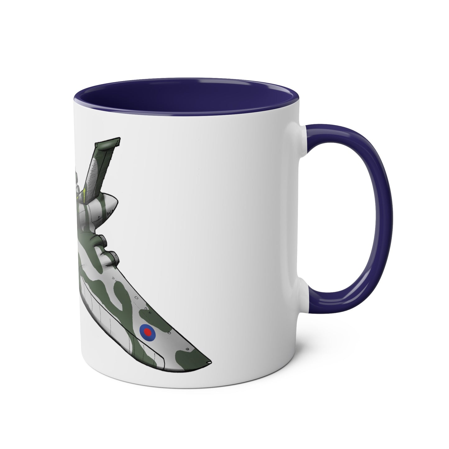 Vulcan Bomber Two-Tone Coffee Mugs, 11oz