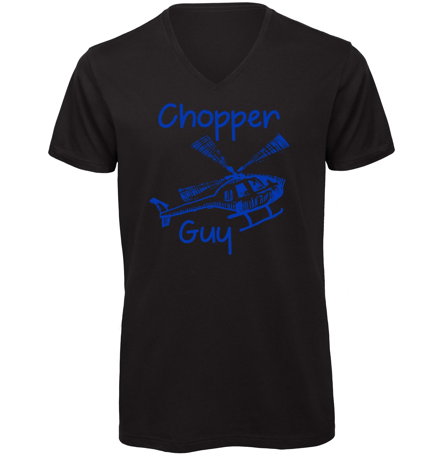 Chopper Guy Helicopter V-Neck T-Shirt