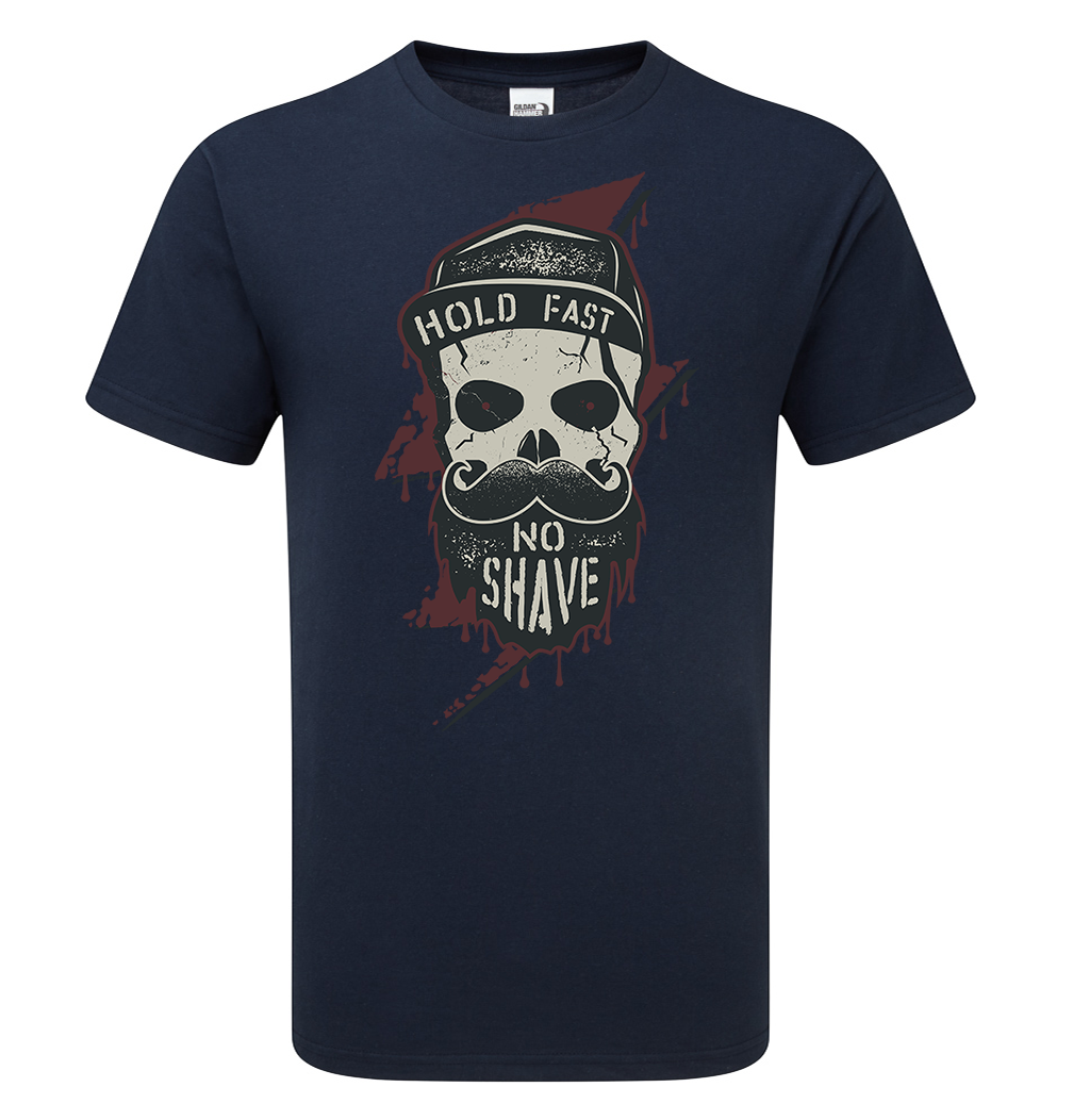 Lightning Skull Beard T-Shirt - Scattee
