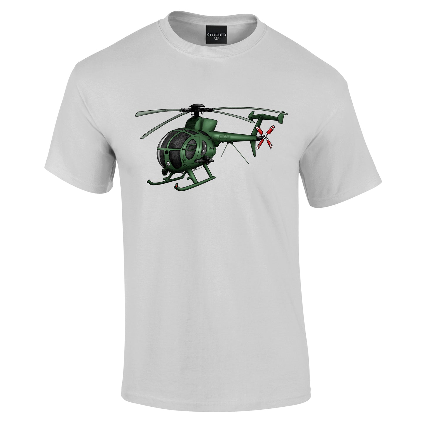 Hughes Helicopter T-Shirt hand drawn