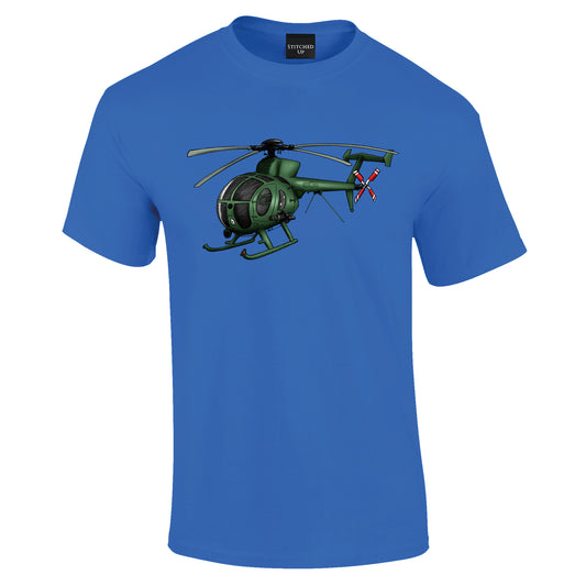 Hughes Helicopter T-Shirt hand drawn