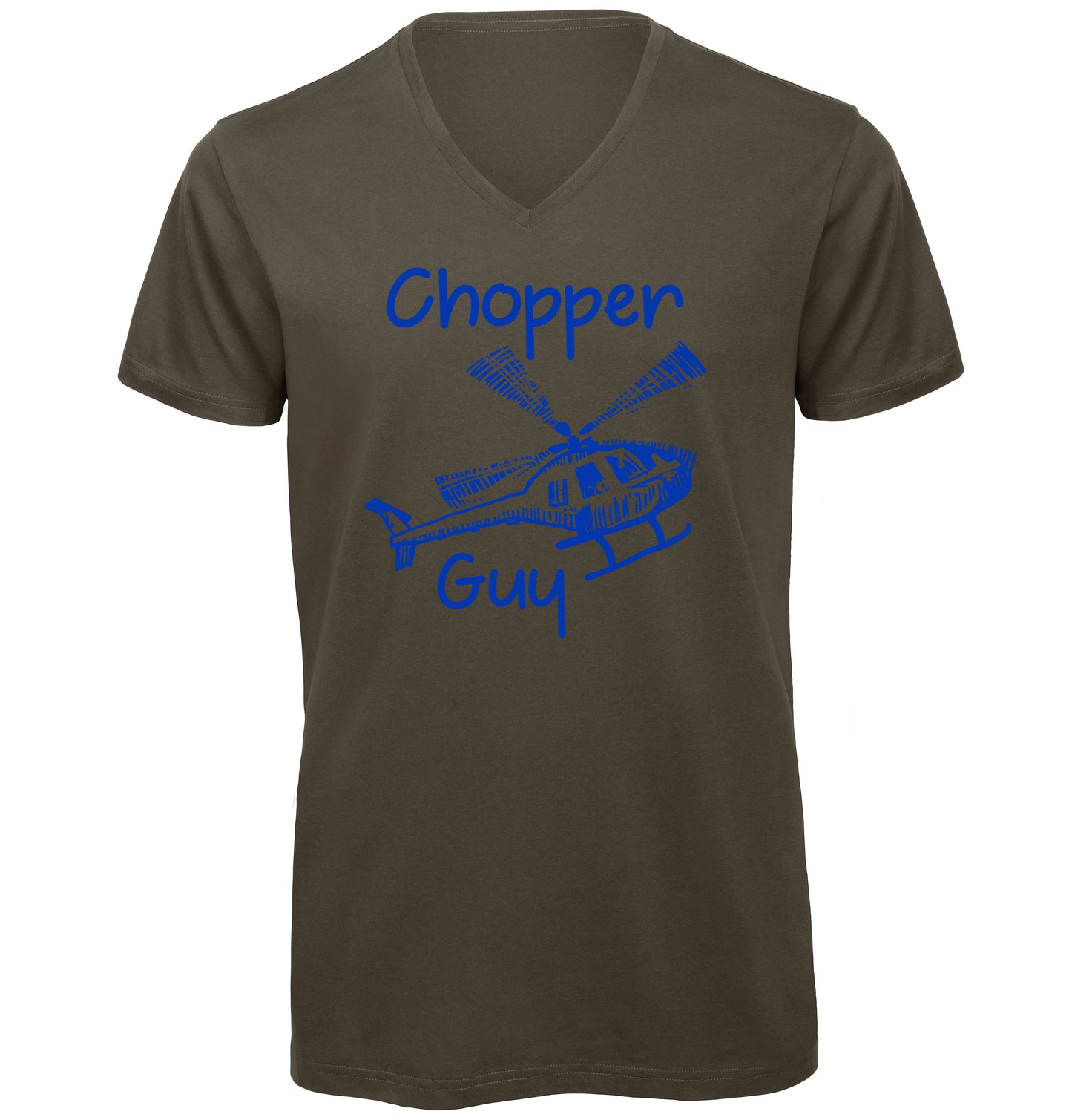 Chopper Guy Helicopter V-Neck T-Shirt