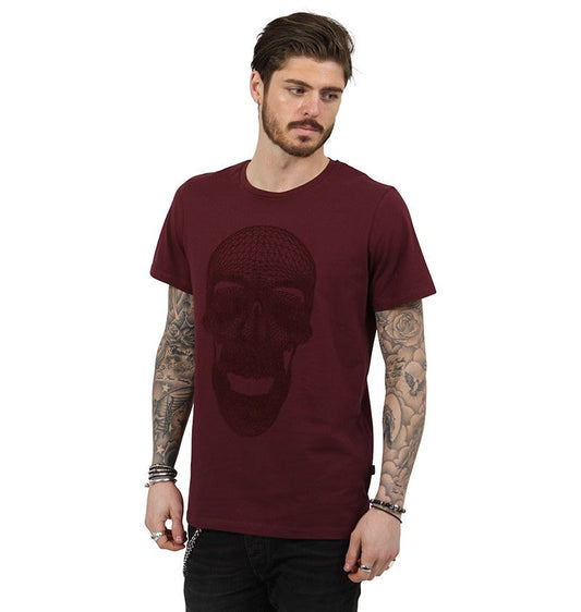 Junq Couture® Mendes T-Shirt Maroon - Scattee