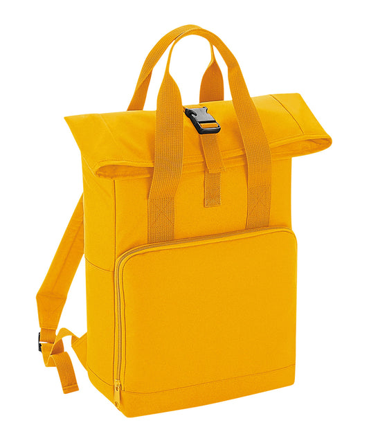 Twin handle roll-top backpack Mustard