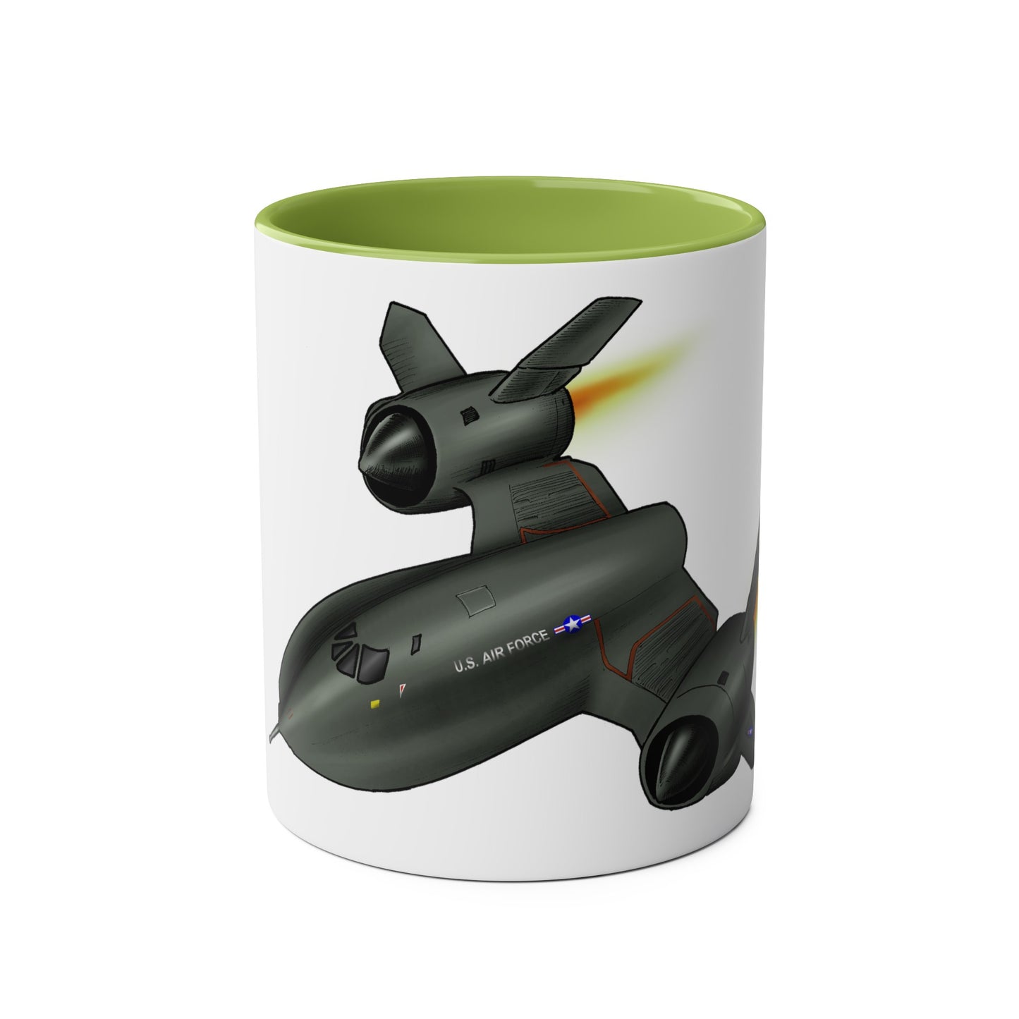 SR71 Blackbird USAF Two-Tone Coffee Mugs, 11oz