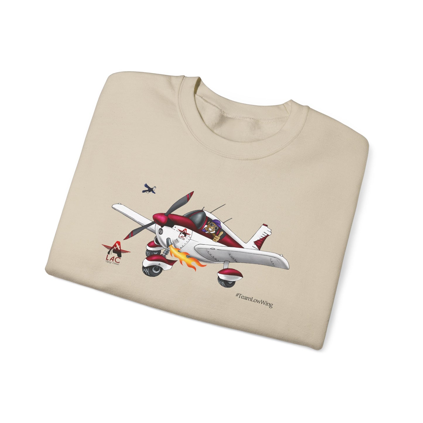 LAC PA28 Vintage-Inspired Airplane Graphic Unisex Crewneck Sweatshirt