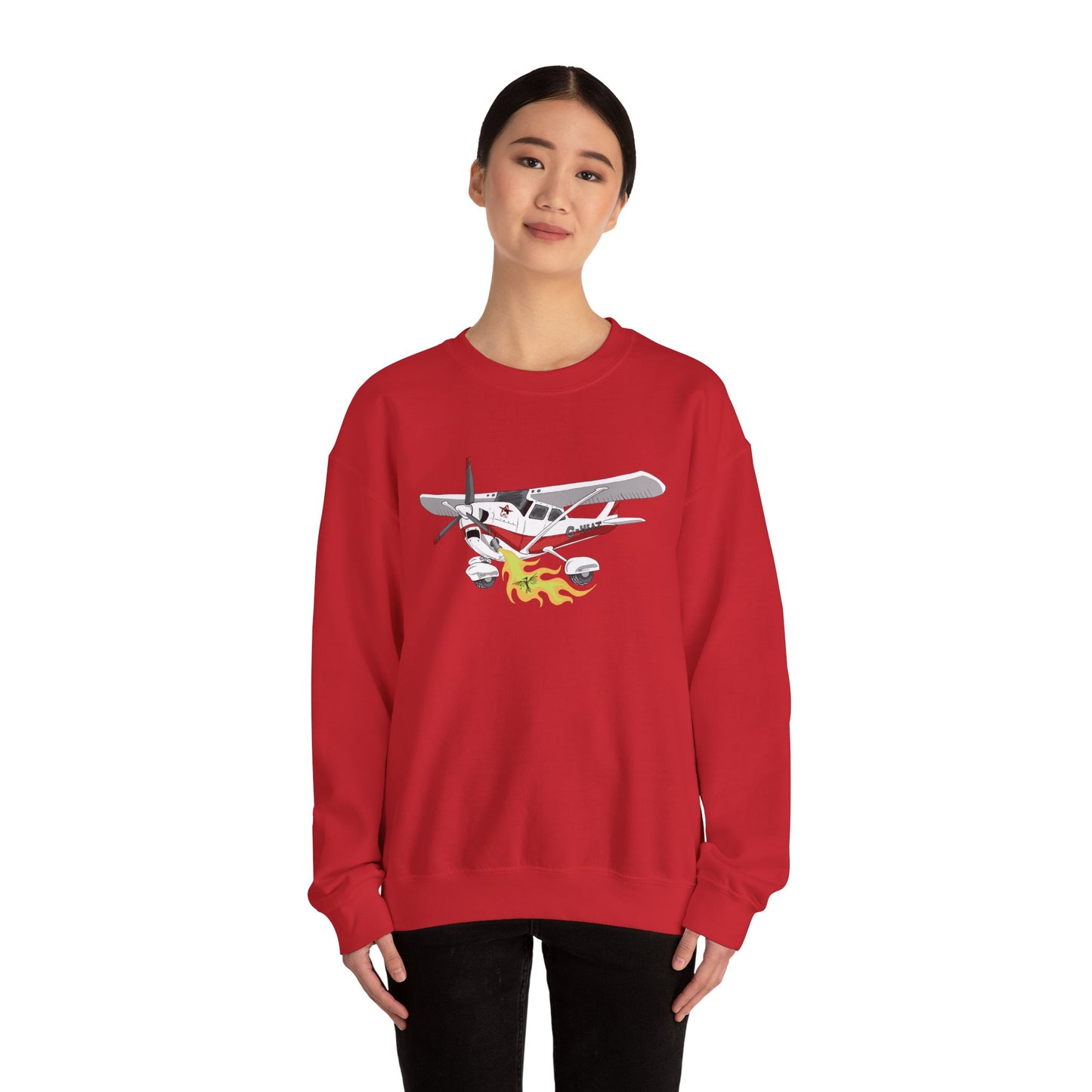 LAC Cessna Team High Wing Vintage Airplane Graphic Crewneck Sweatshirt