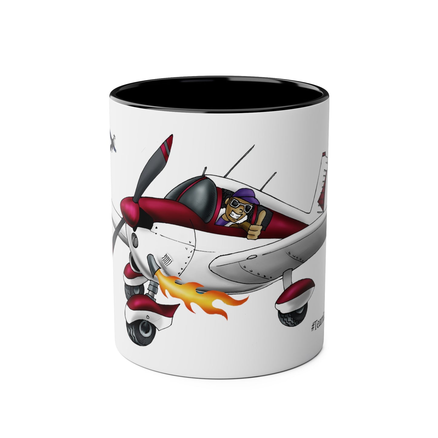 PA28 Team Low Wing Two-Tone Coffee Mugs, 11oz