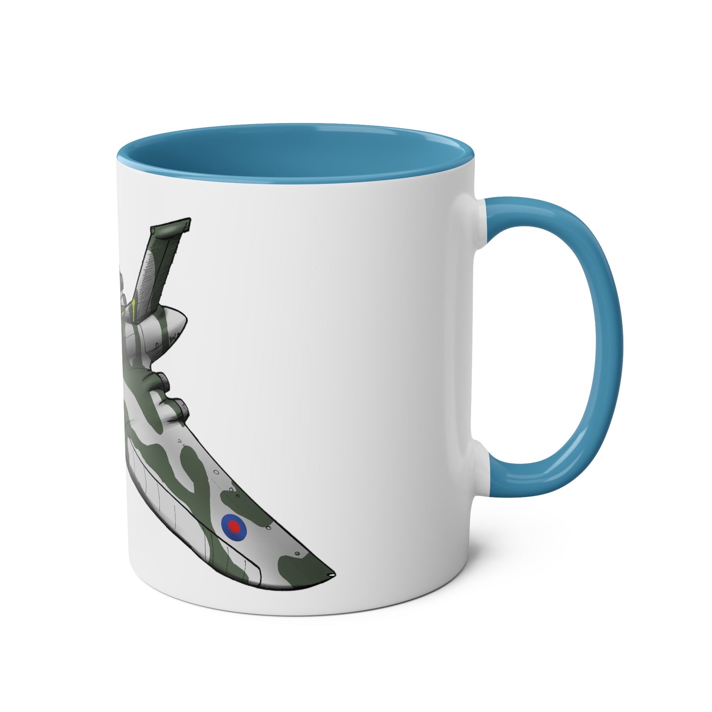 Vulcan Bomber Two-Tone Coffee Mugs, 11oz