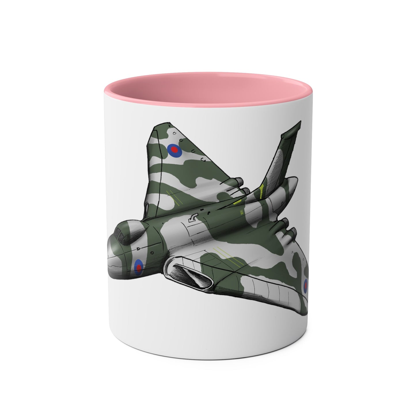 Vulcan Bomber Two-Tone Coffee Mugs, 11oz