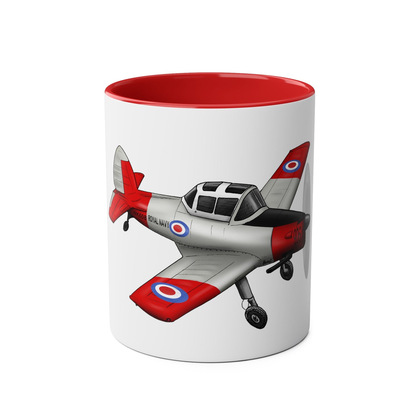 Chipmunk Tailwheel Two-Tone Coffee Mugs, 11oz