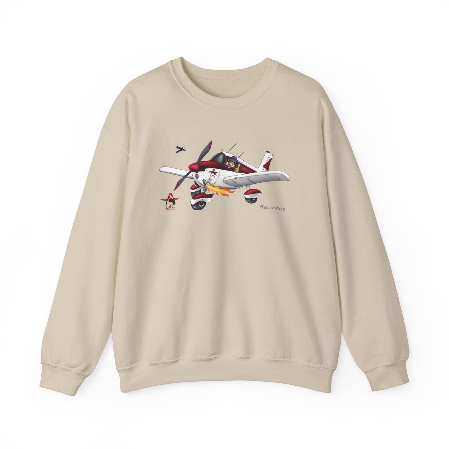 LAC PA28 Vintage-Inspired Airplane Graphic Unisex Crewneck Sweatshirt