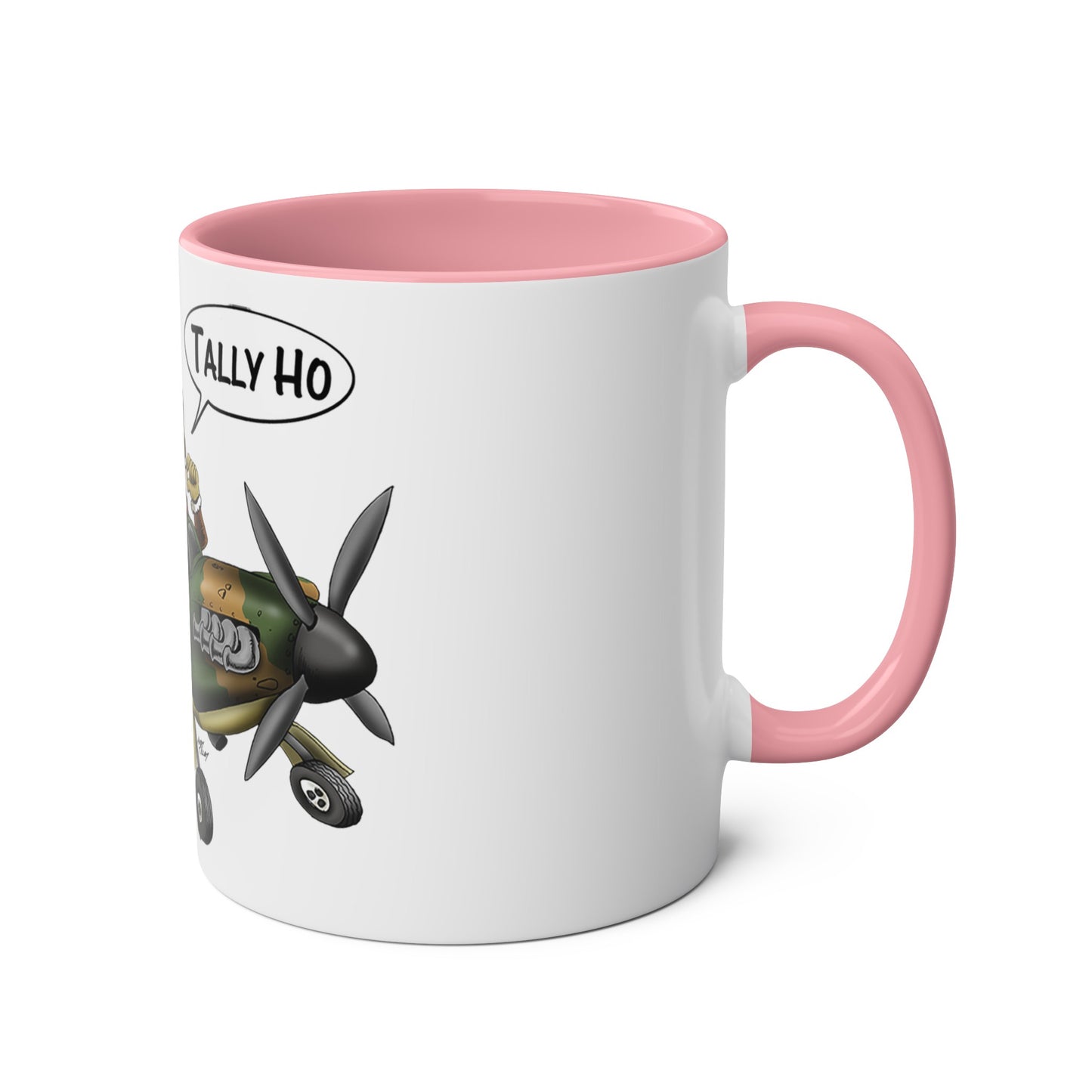 Tally Ho Spitfire Two-Tone Coffee Mugs, 11oz