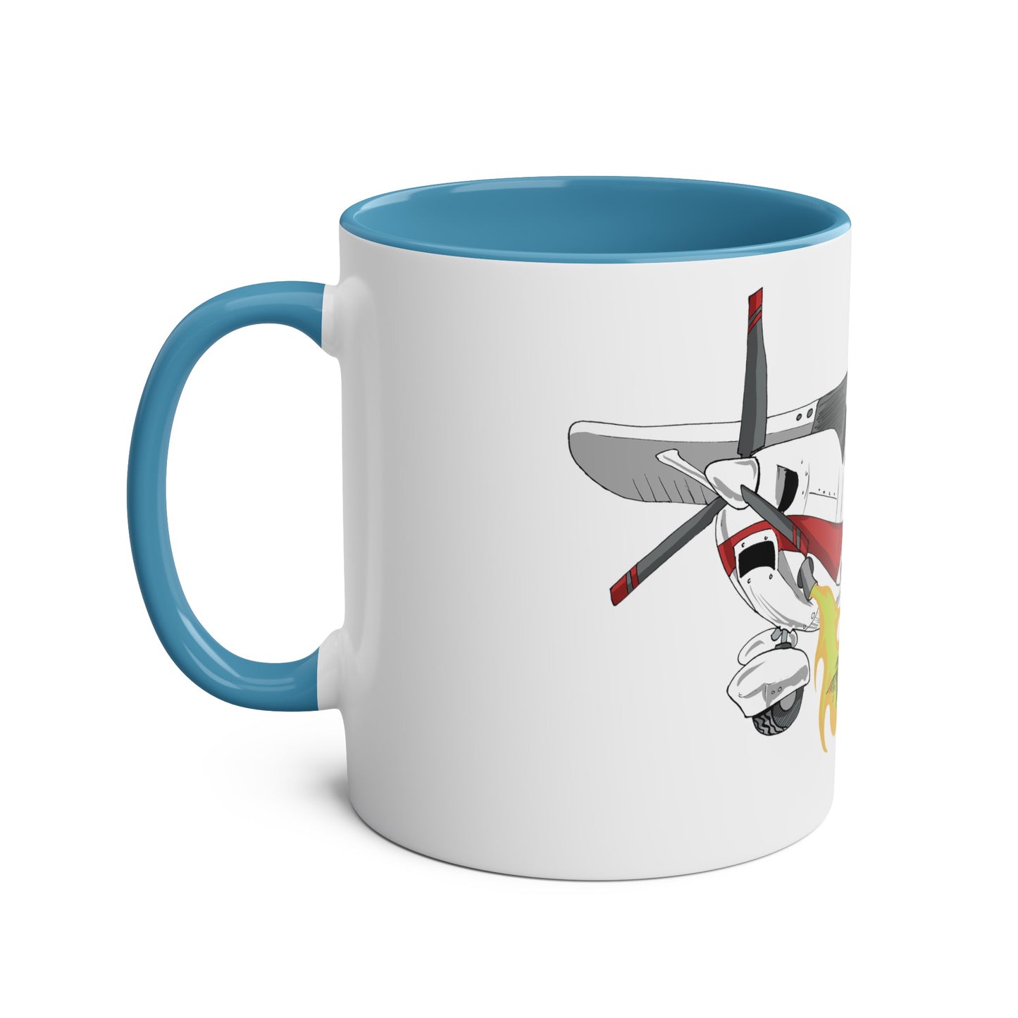 Cessna Bird Fryer Two-Tone Coffee Mugs, 11oz