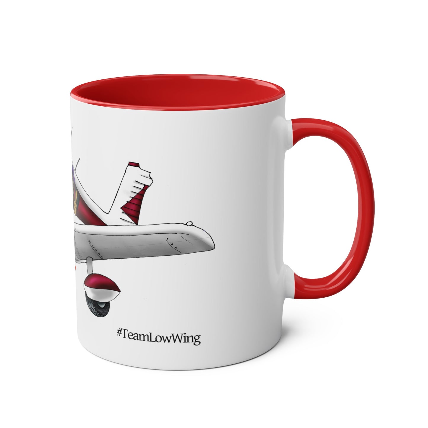 PA28 Team Low Wing Two-Tone Coffee Mugs, 11oz