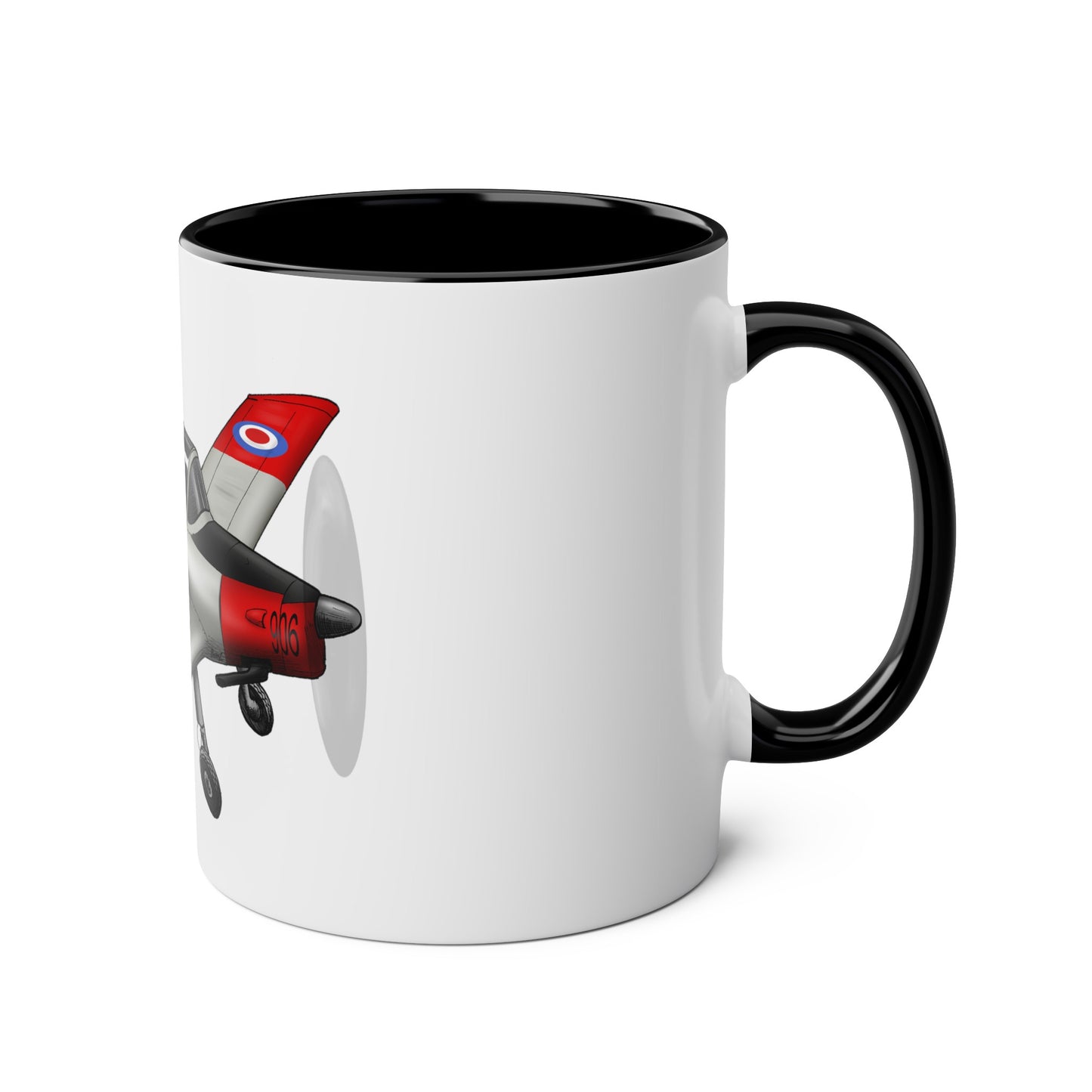 Chipmunk Tailwheel Two-Tone Coffee Mugs, 11oz