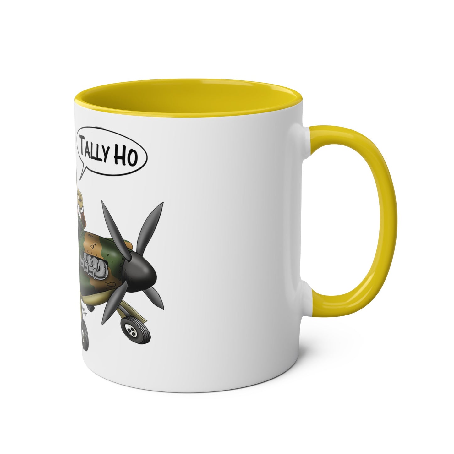 Tally Ho Spitfire Two-Tone Coffee Mugs, 11oz