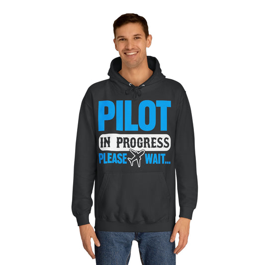 Pilot in Progress Design Unisex College Hoodie