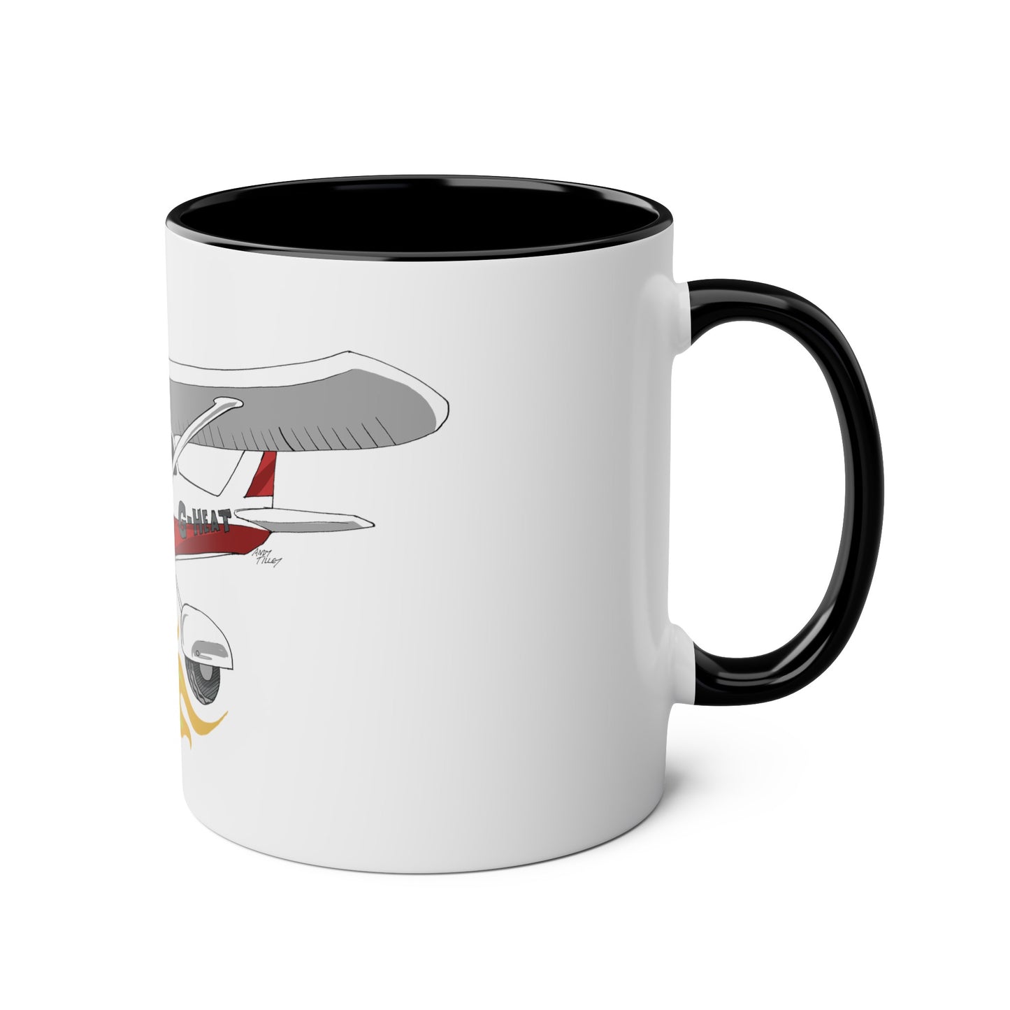 Cessna Bird Fryer Two-Tone Coffee Mugs, 11oz