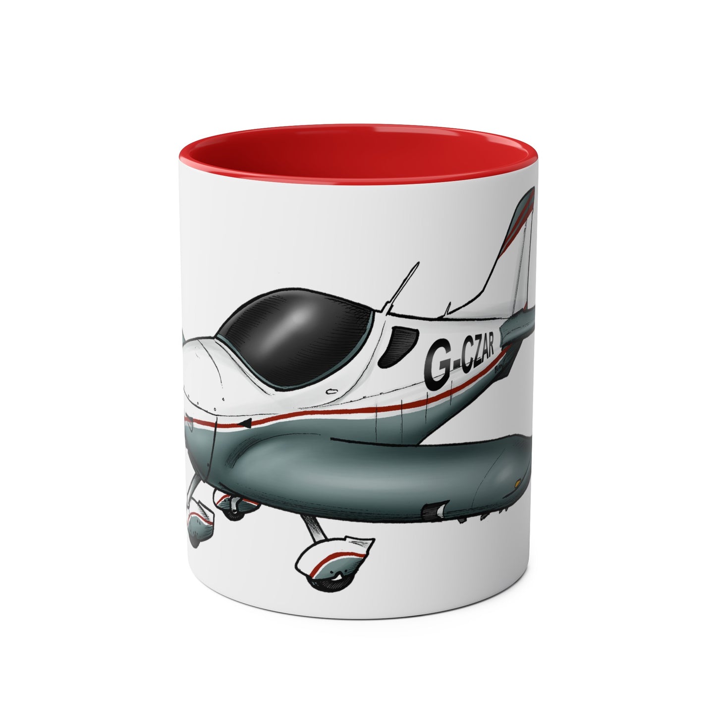 Sportcruiser Aircraft Two-Tone Coffee Mugs, 11oz