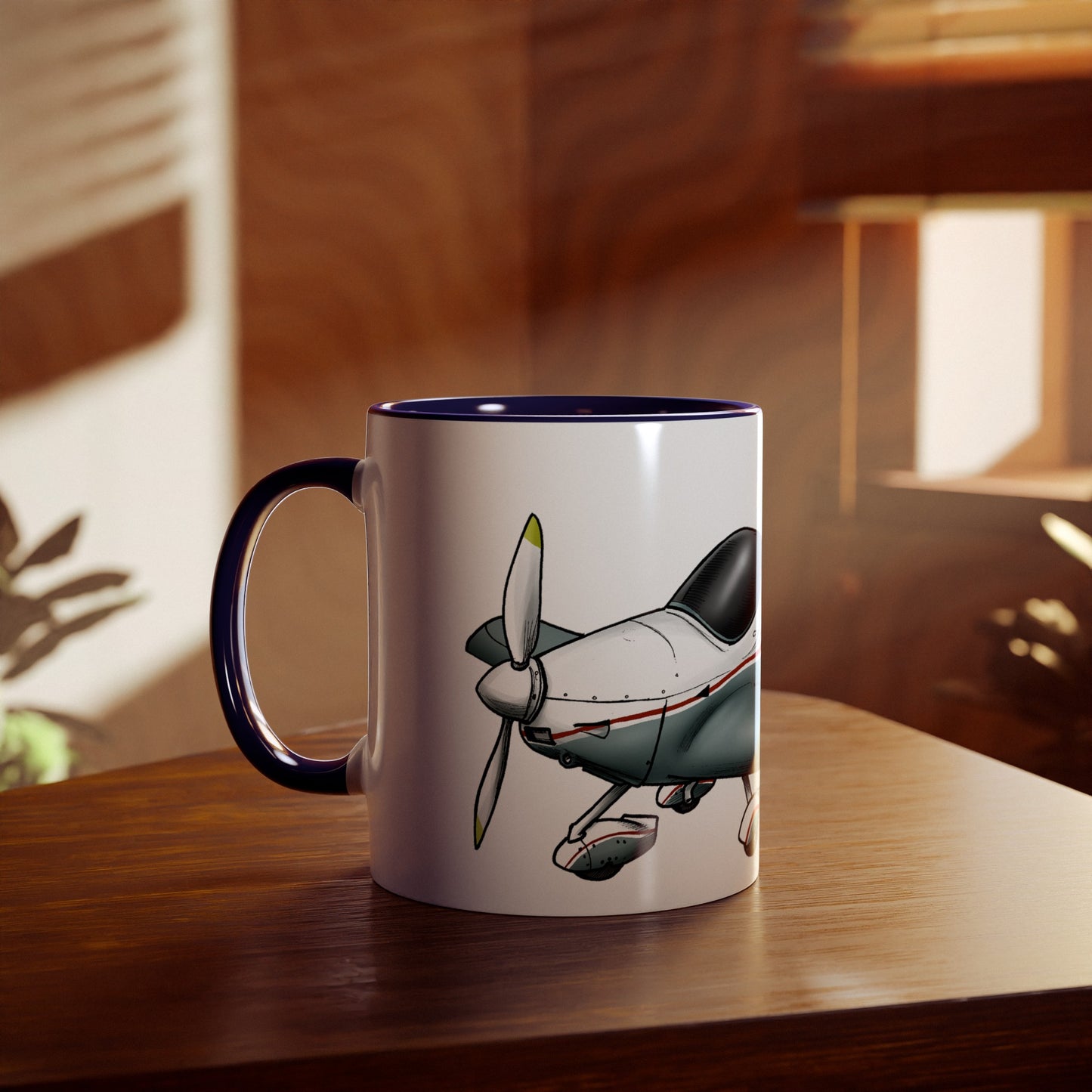 Sportcruiser Aircraft Two-Tone Coffee Mugs, 11oz