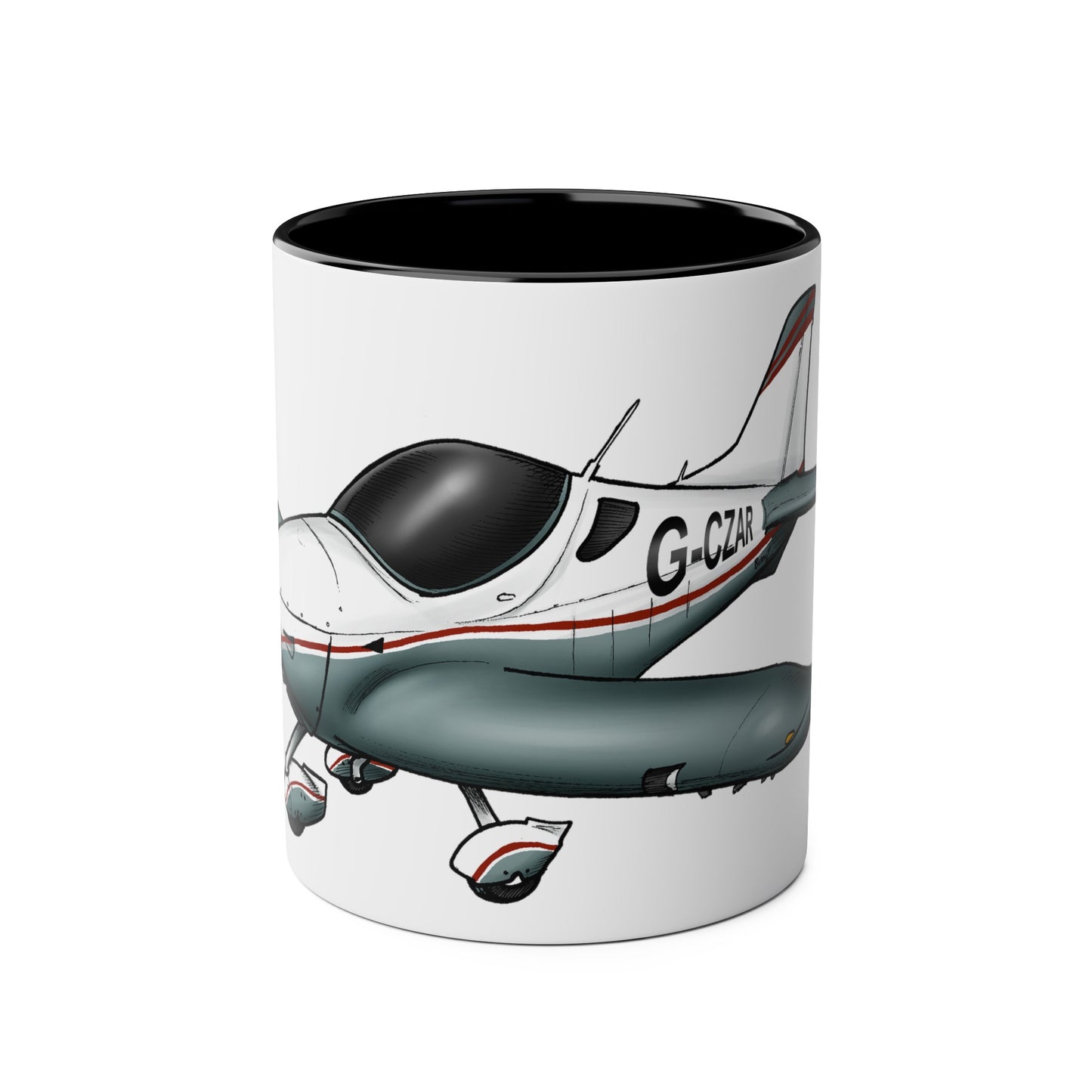 Sportcruiser Aircraft Two-Tone Coffee Mugs, 11oz