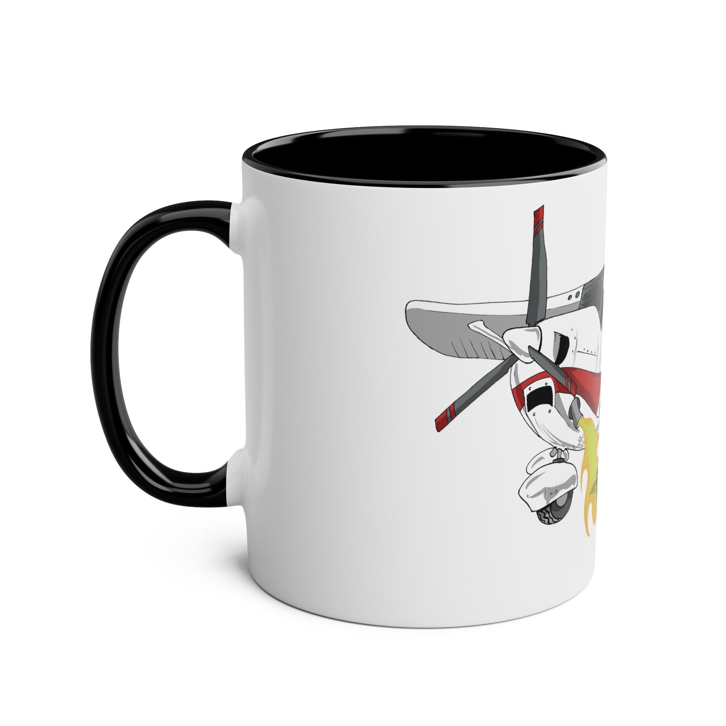 Cessna Bird Fryer Two-Tone Coffee Mugs, 11oz