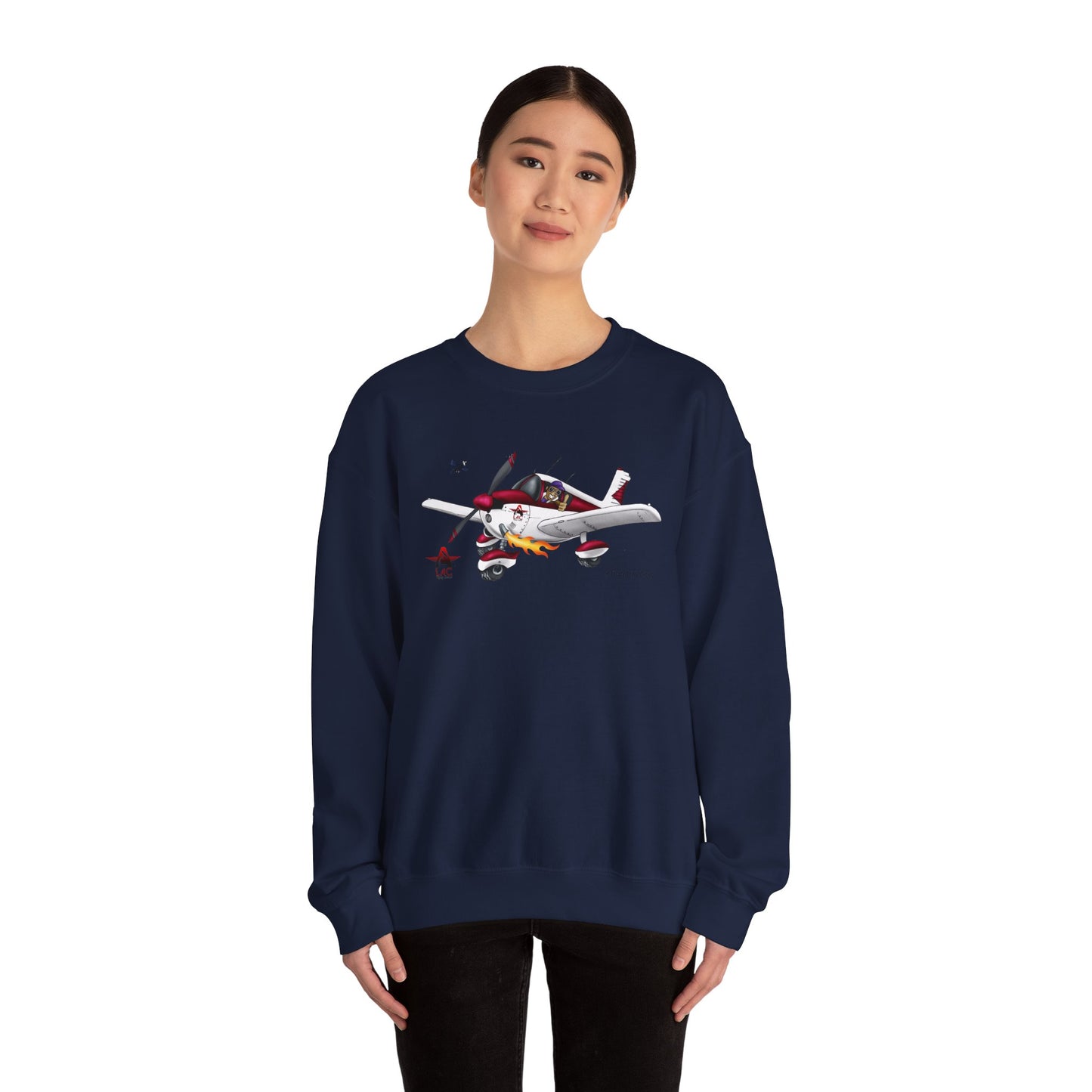 LAC PA28 Vintage-Inspired Airplane Graphic Unisex Crewneck Sweatshirt