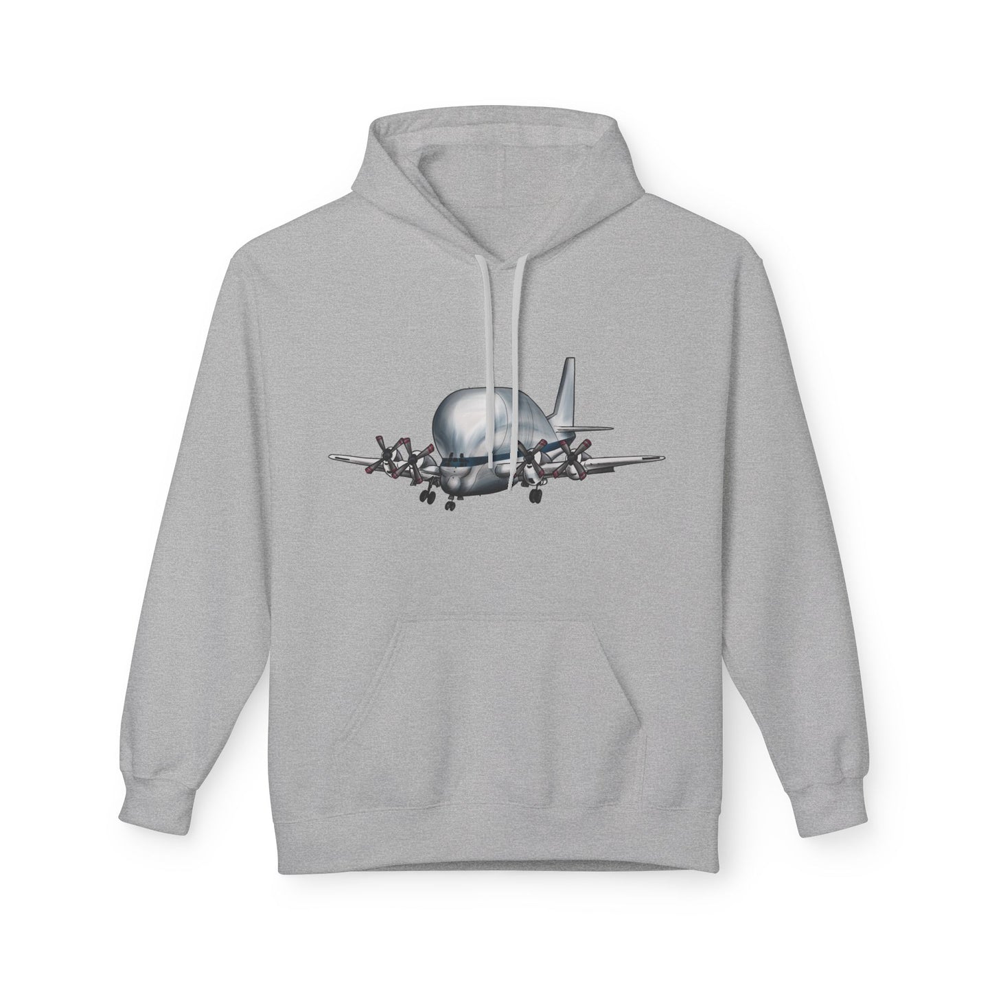 Hoodie with Hand Drawn NASA Guppy Aircraft Design