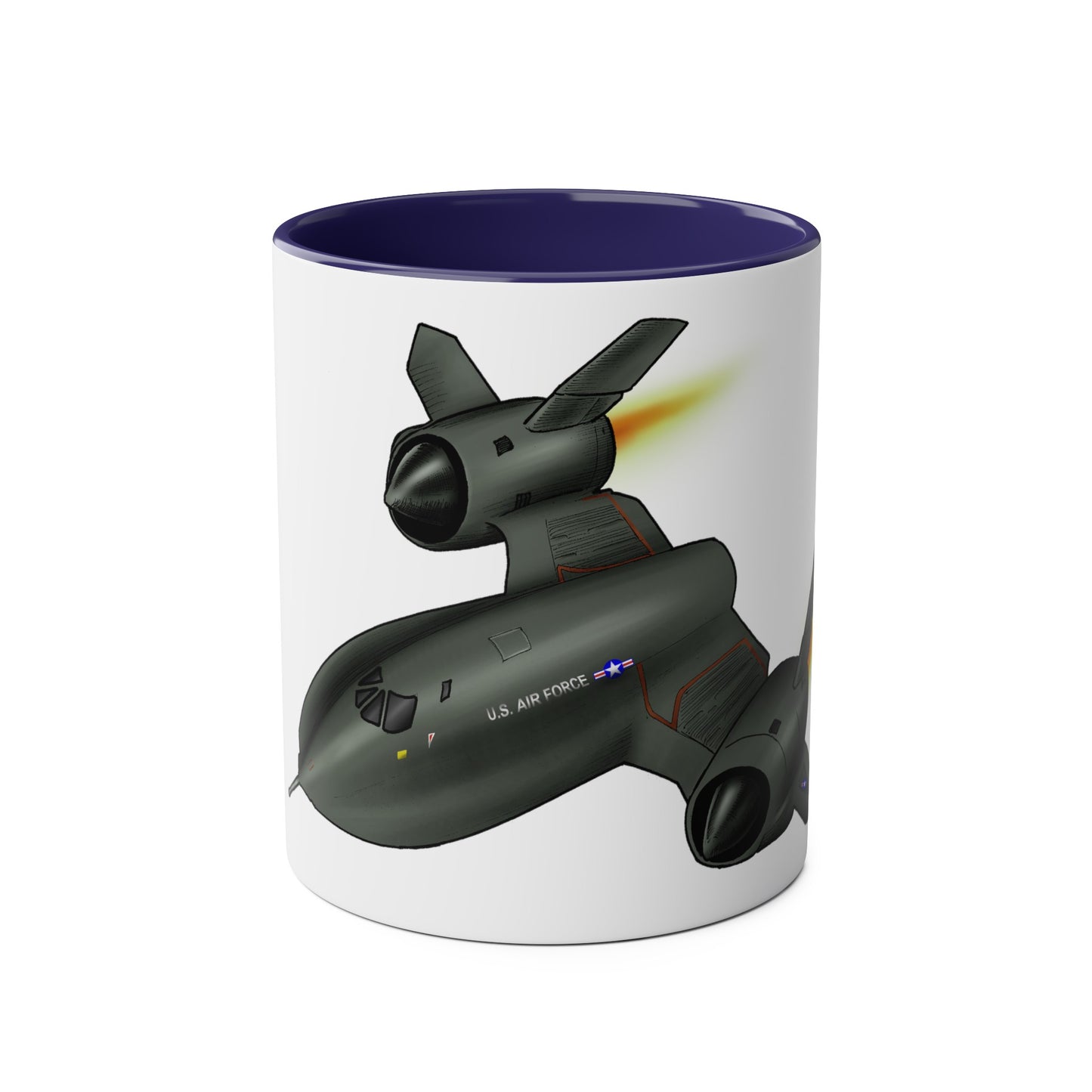 SR71 Blackbird USAF Two-Tone Coffee Mugs, 11oz