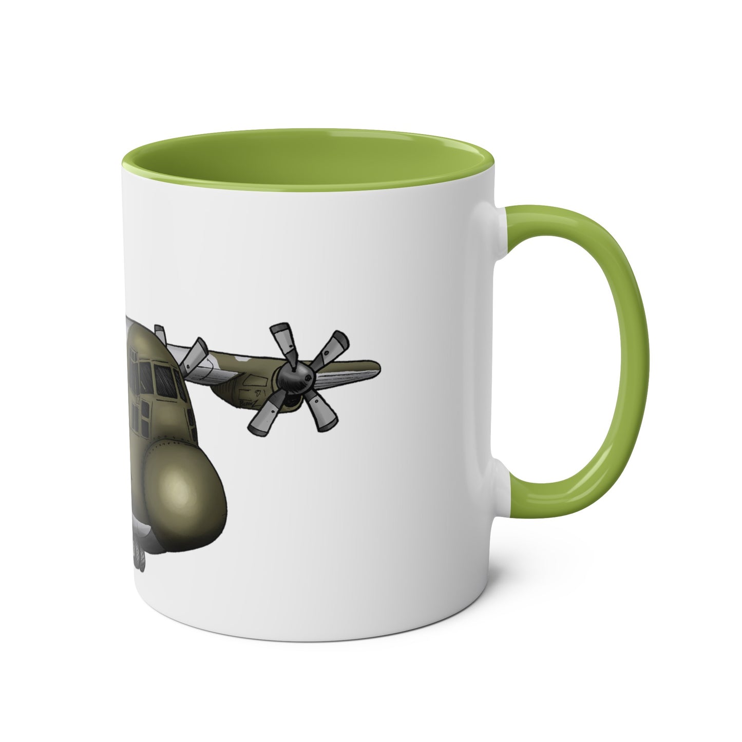 The Hercules Transport Aircraft Two-Tone Coffee Mugs, 11oz