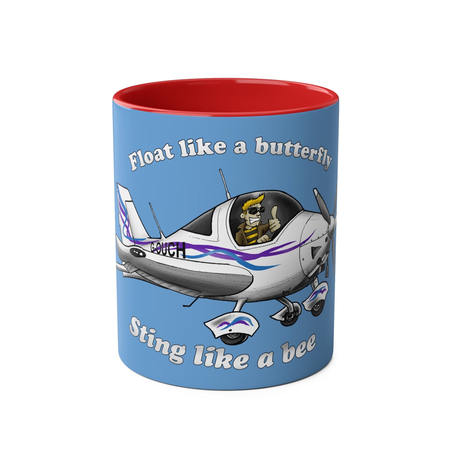 Sting Aircraft Two-Tone Coffee Mugs, 11oz