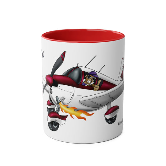 PA28 Team Low Wing Two-Tone Coffee Mugs, 11oz