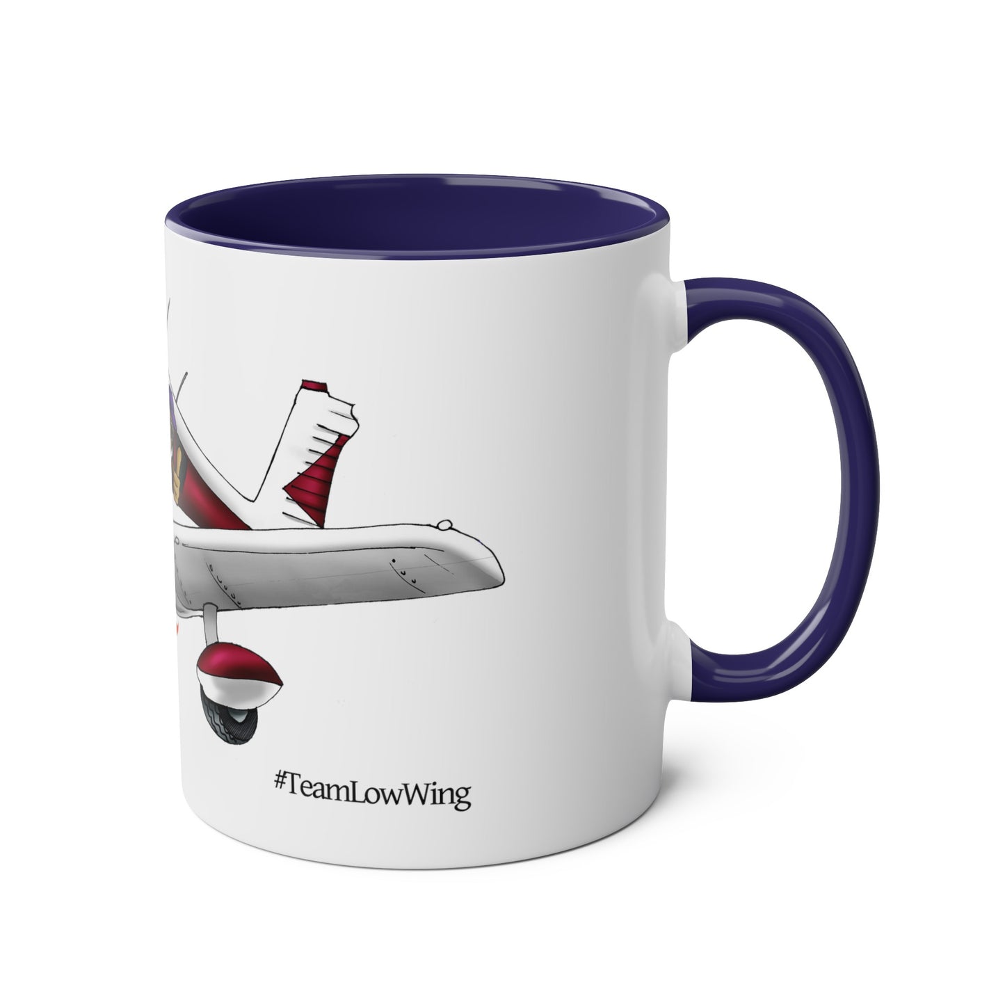 PA28 Team Low Wing Two-Tone Coffee Mugs, 11oz