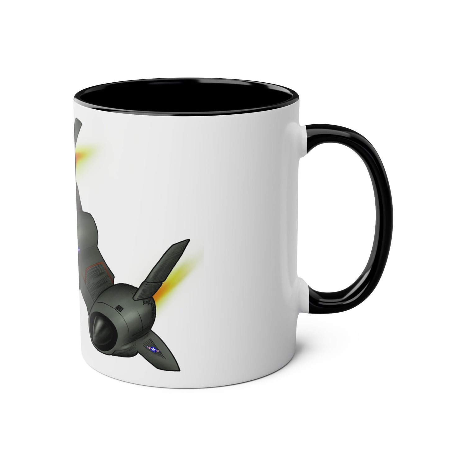 SR71 Blackbird USAF Two-Tone Coffee Mugs, 11oz