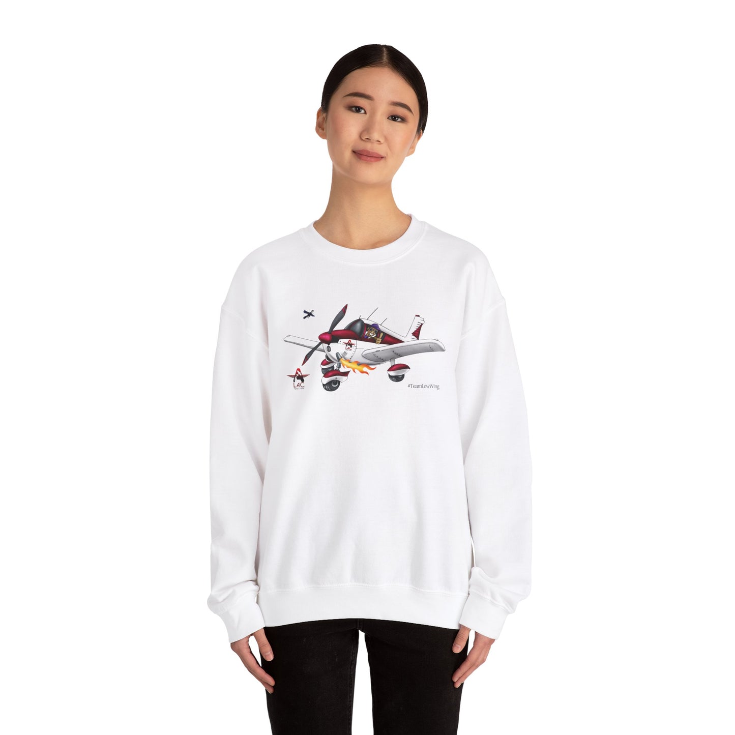 LAC PA28 Vintage-Inspired Airplane Graphic Unisex Crewneck Sweatshirt