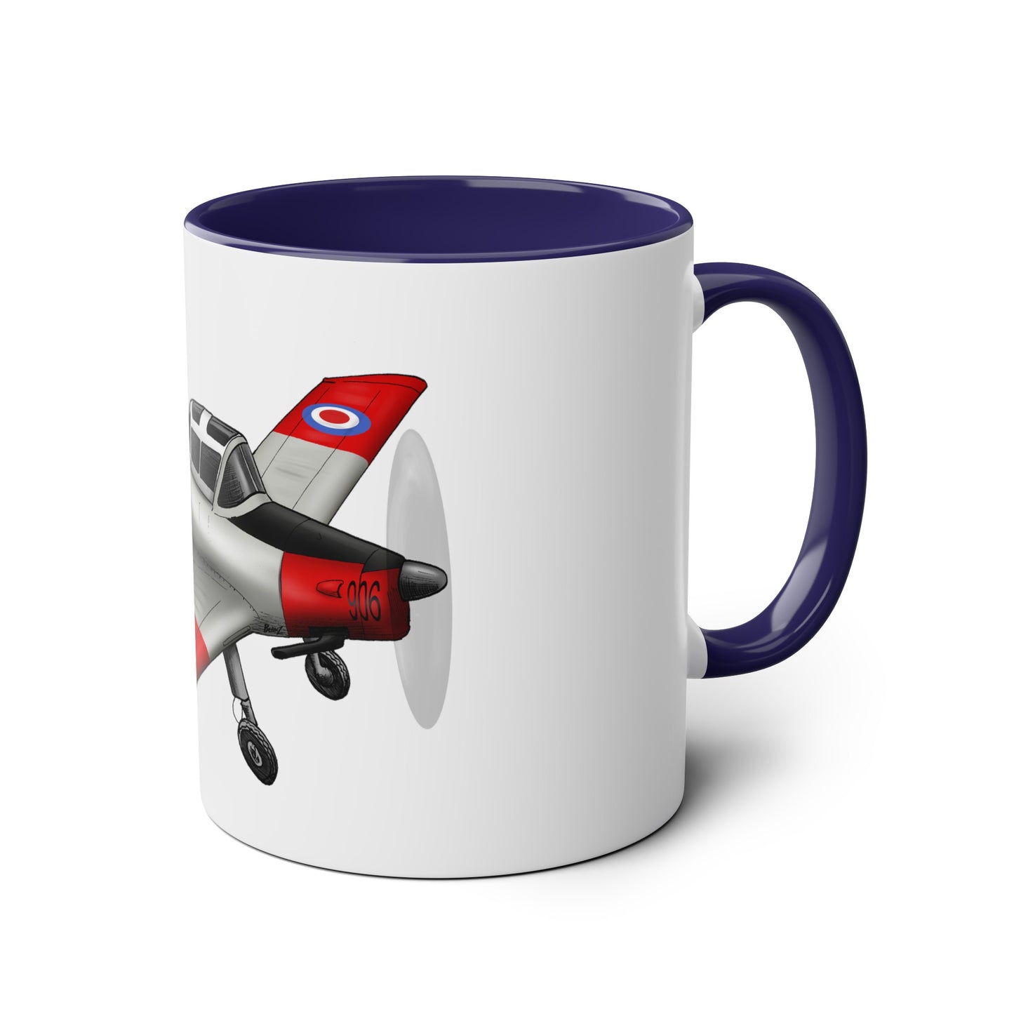 Chipmunk Tailwheel Two-Tone Coffee Mugs, 11oz