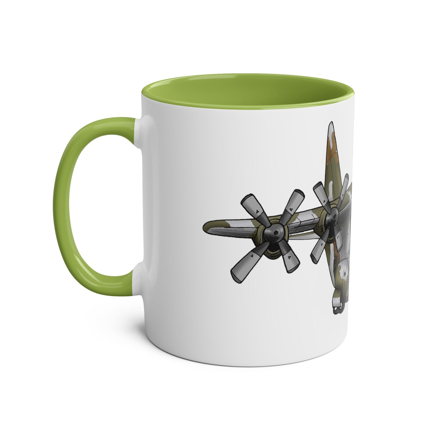 The Hercules Transport Aircraft Two-Tone Coffee Mugs, 11oz