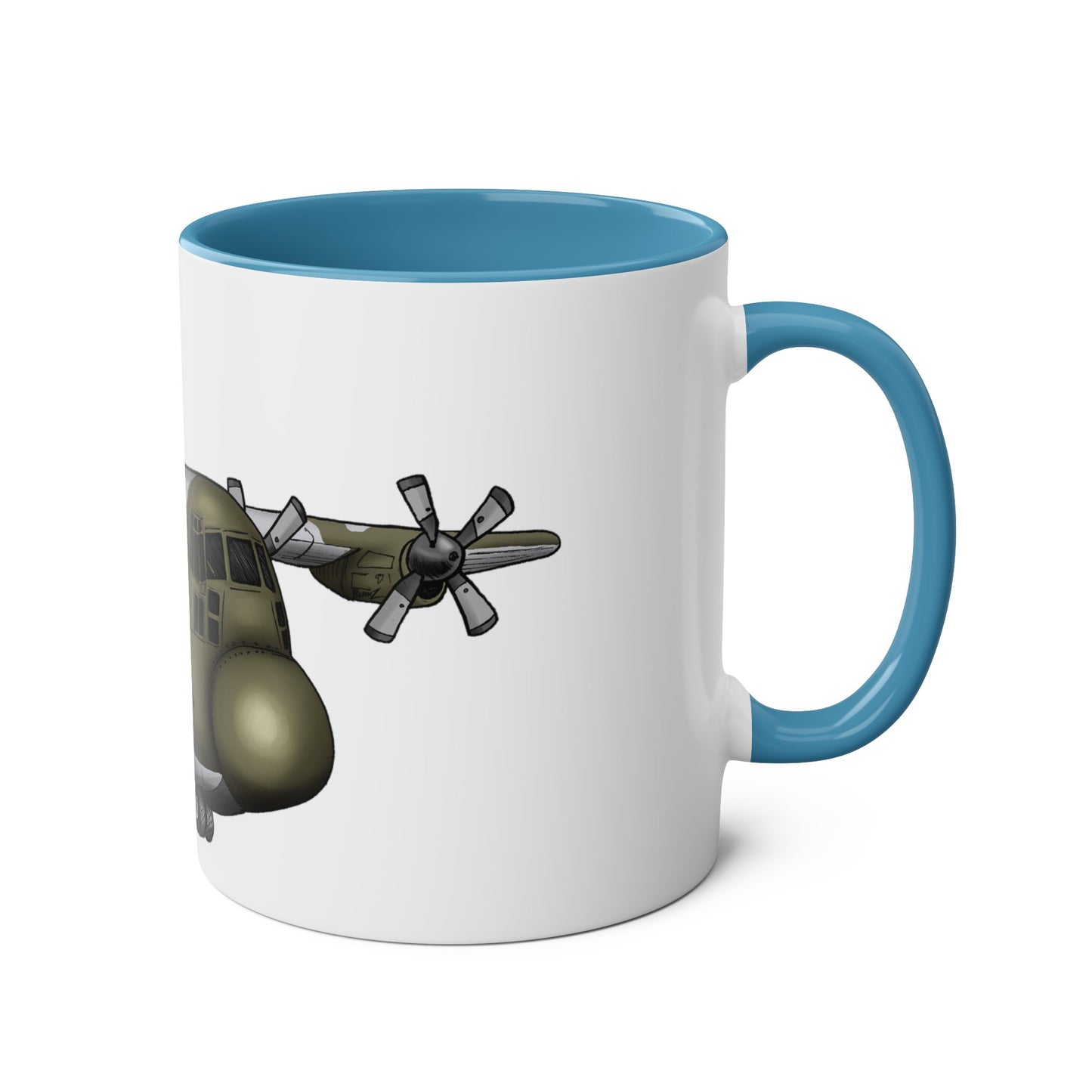 The Hercules Transport Aircraft Two-Tone Coffee Mugs, 11oz