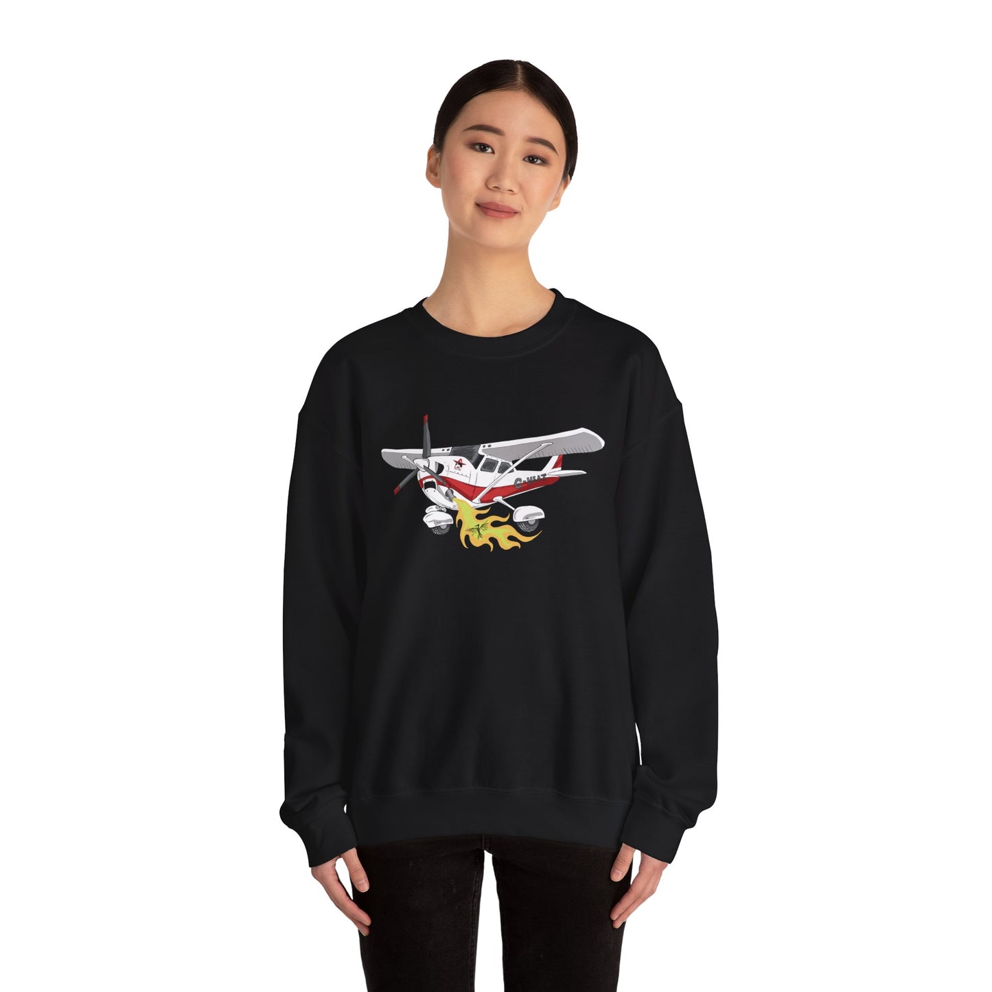 LAC Cessna Team High Wing Vintage Airplane Graphic Crewneck Sweatshirt