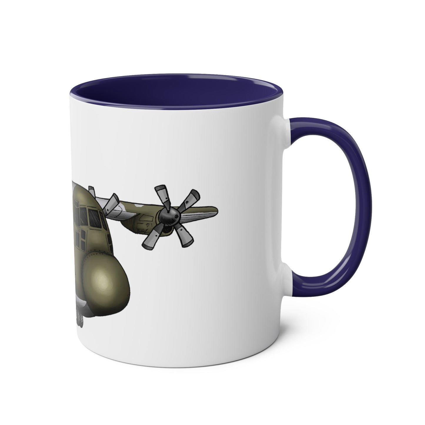 The Hercules Transport Aircraft Two-Tone Coffee Mugs, 11oz