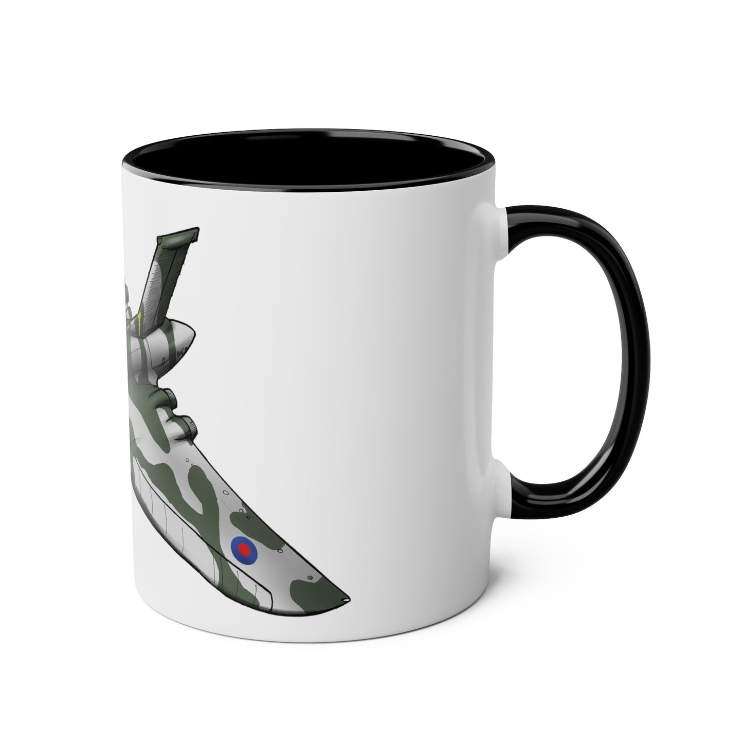 Vulcan Bomber Two-Tone Coffee Mugs, 11oz