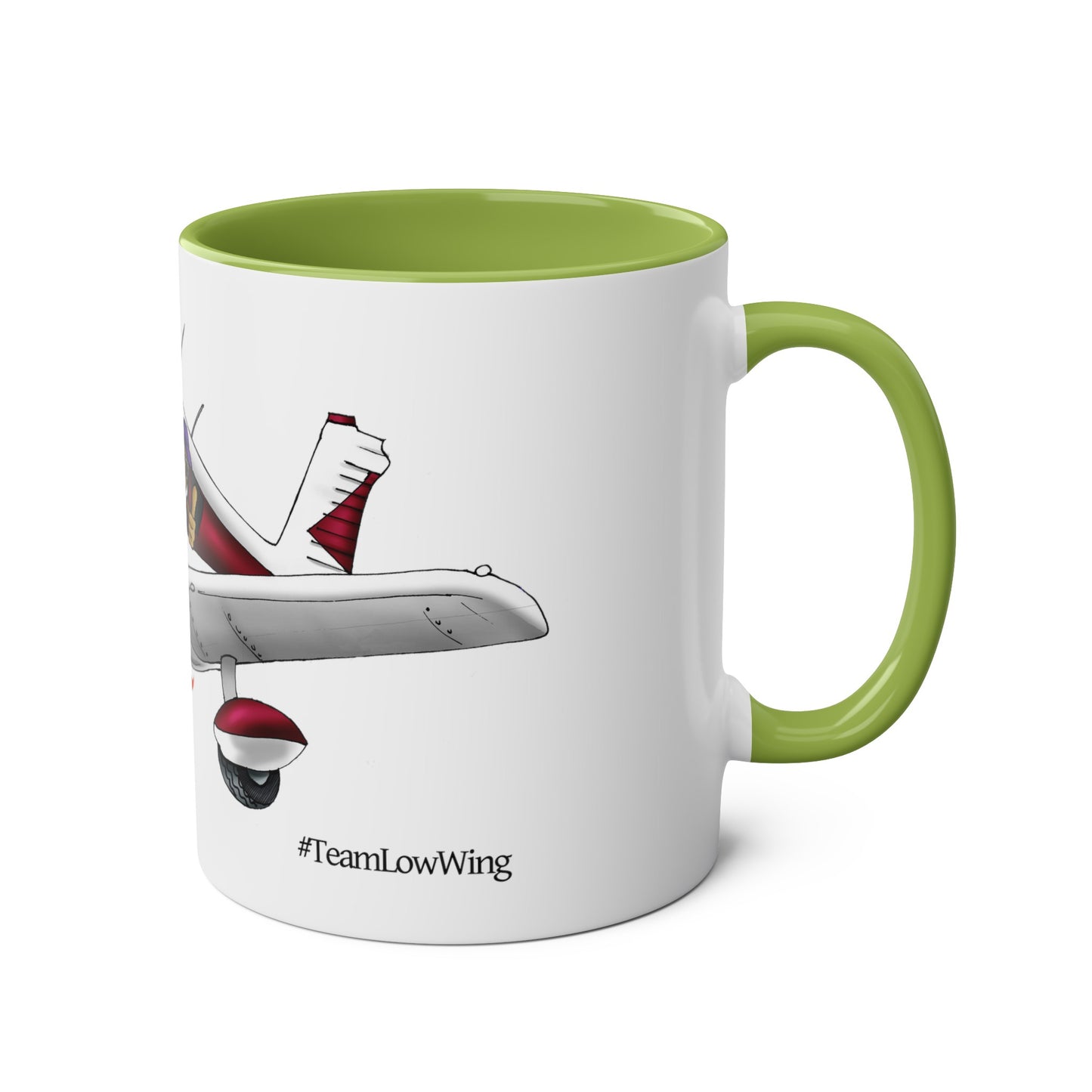 PA28 Team Low Wing Two-Tone Coffee Mugs, 11oz