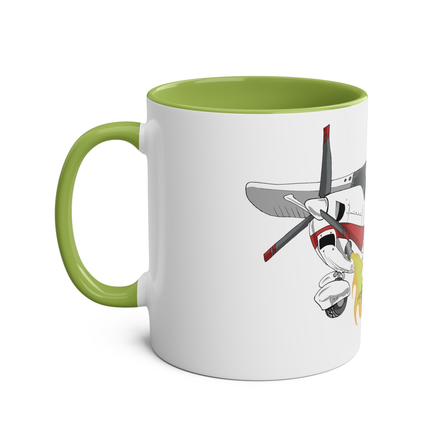 Cessna Bird Fryer Two-Tone Coffee Mugs, 11oz