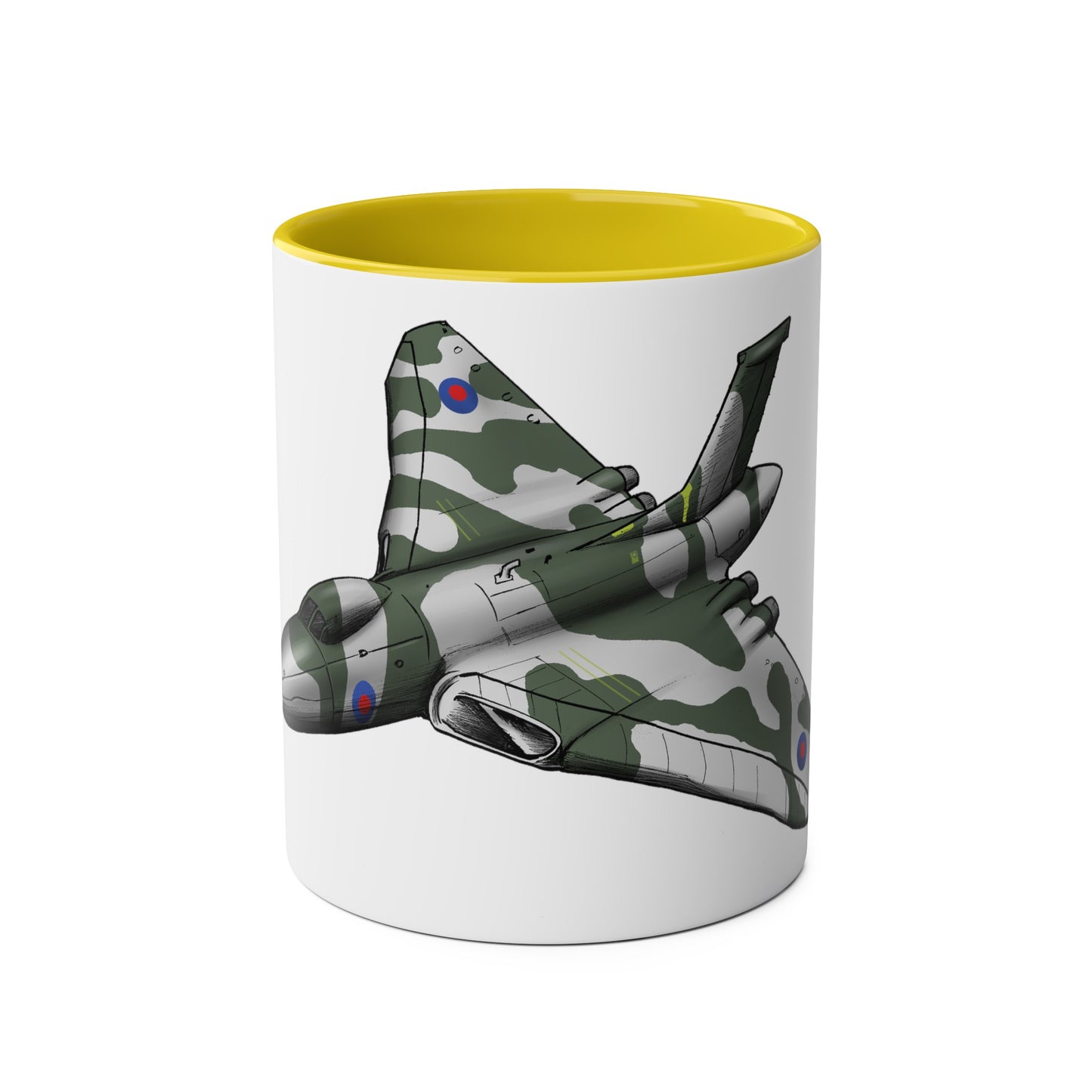 Vulcan Bomber Two-Tone Coffee Mugs, 11oz