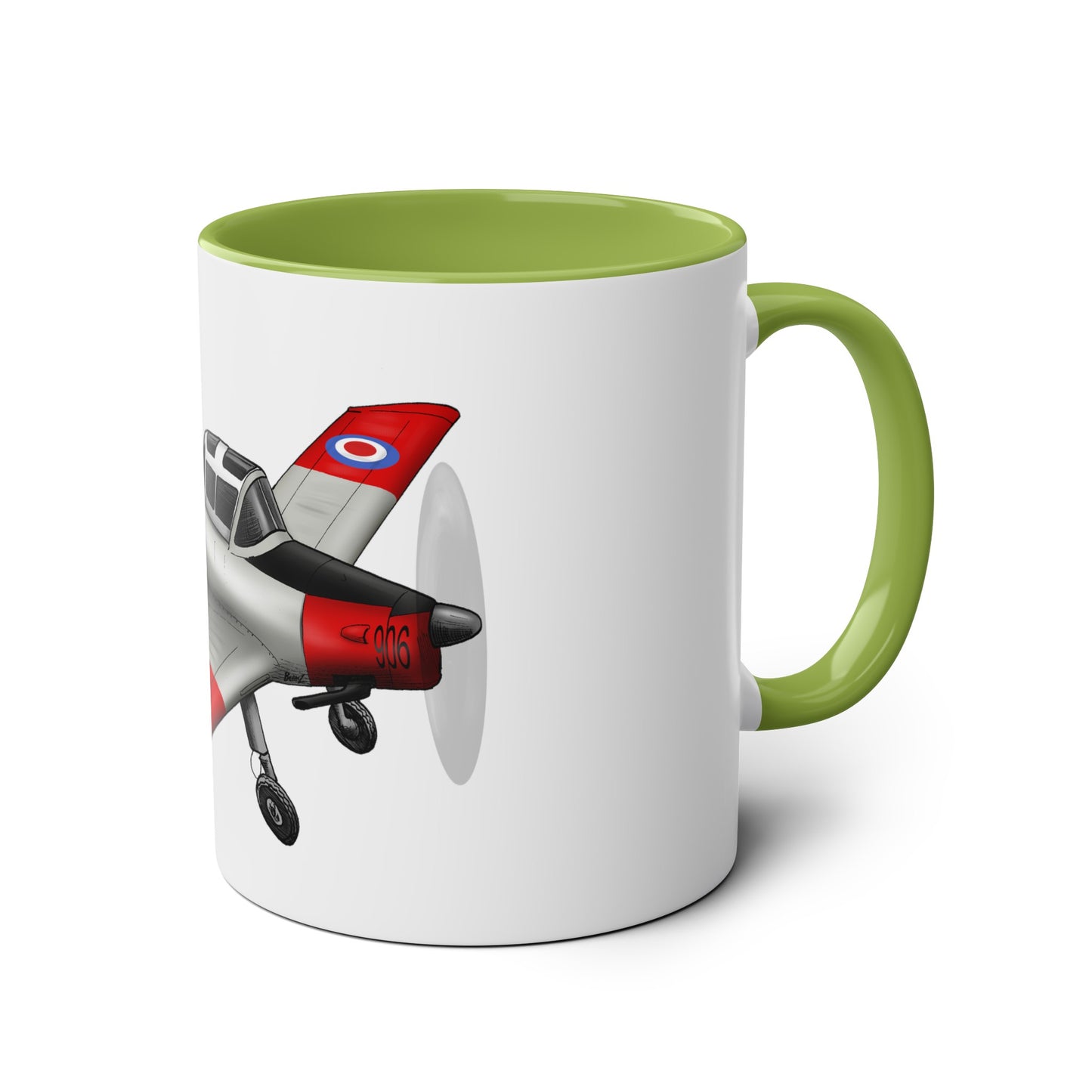 Chipmunk Tailwheel Two-Tone Coffee Mugs, 11oz