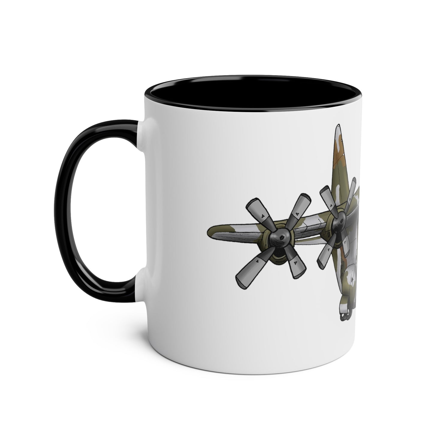 The Hercules Transport Aircraft Two-Tone Coffee Mugs, 11oz