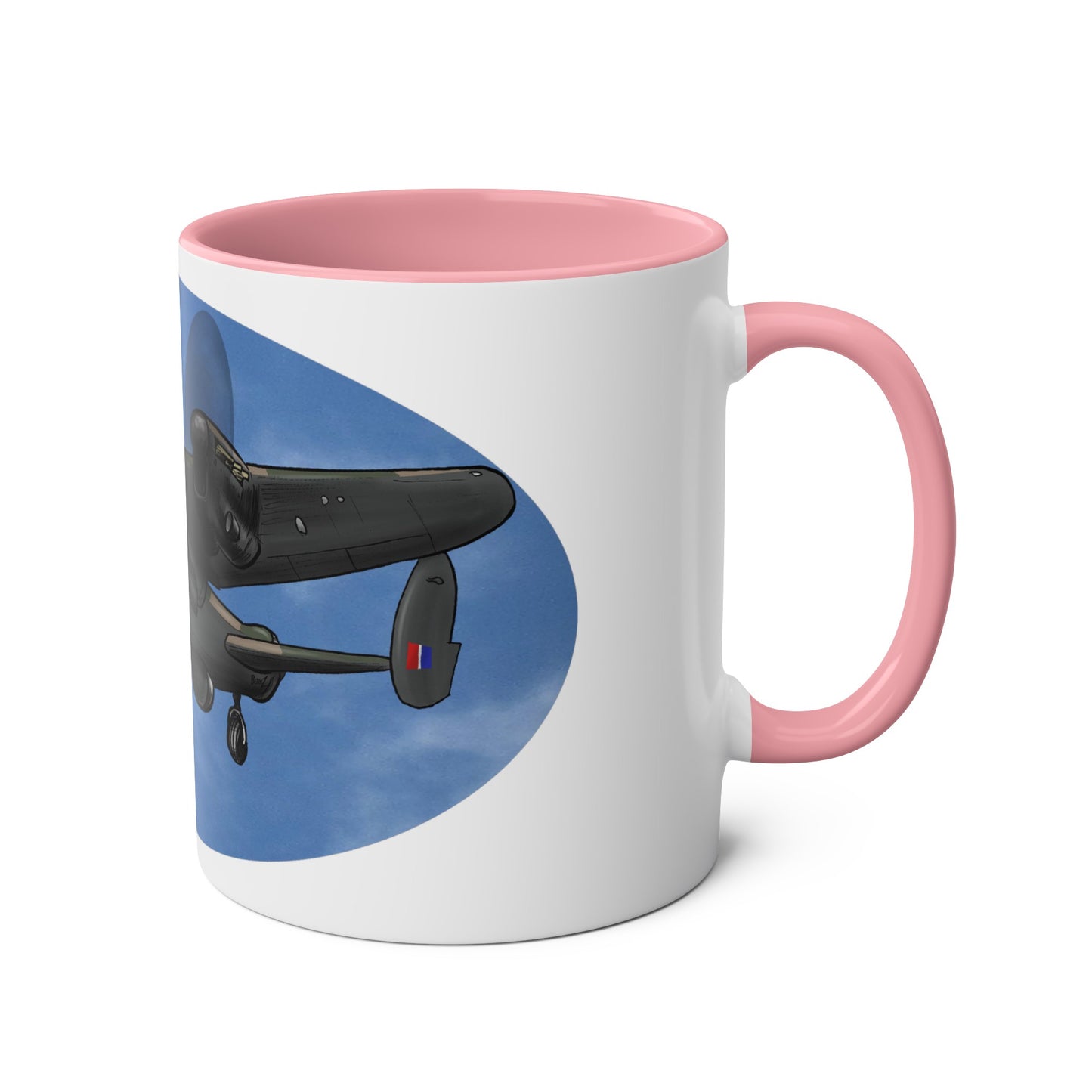 Lancaster Bomber Two-Tone Coffee Mugs, 11oz